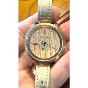 Women's Vice Versa Watch, Rose Gold Tone, Black and Gold Band